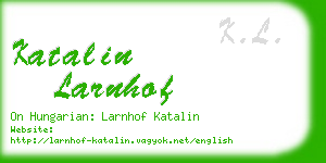 katalin larnhof business card